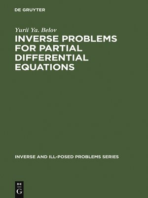 cover image of Inverse Problems for Partial Differential Equations